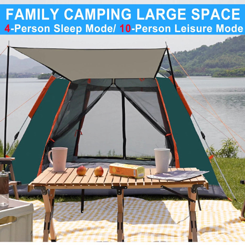3/4 Person Waterproof Dome Camping Tent with Picnic Mat V600604