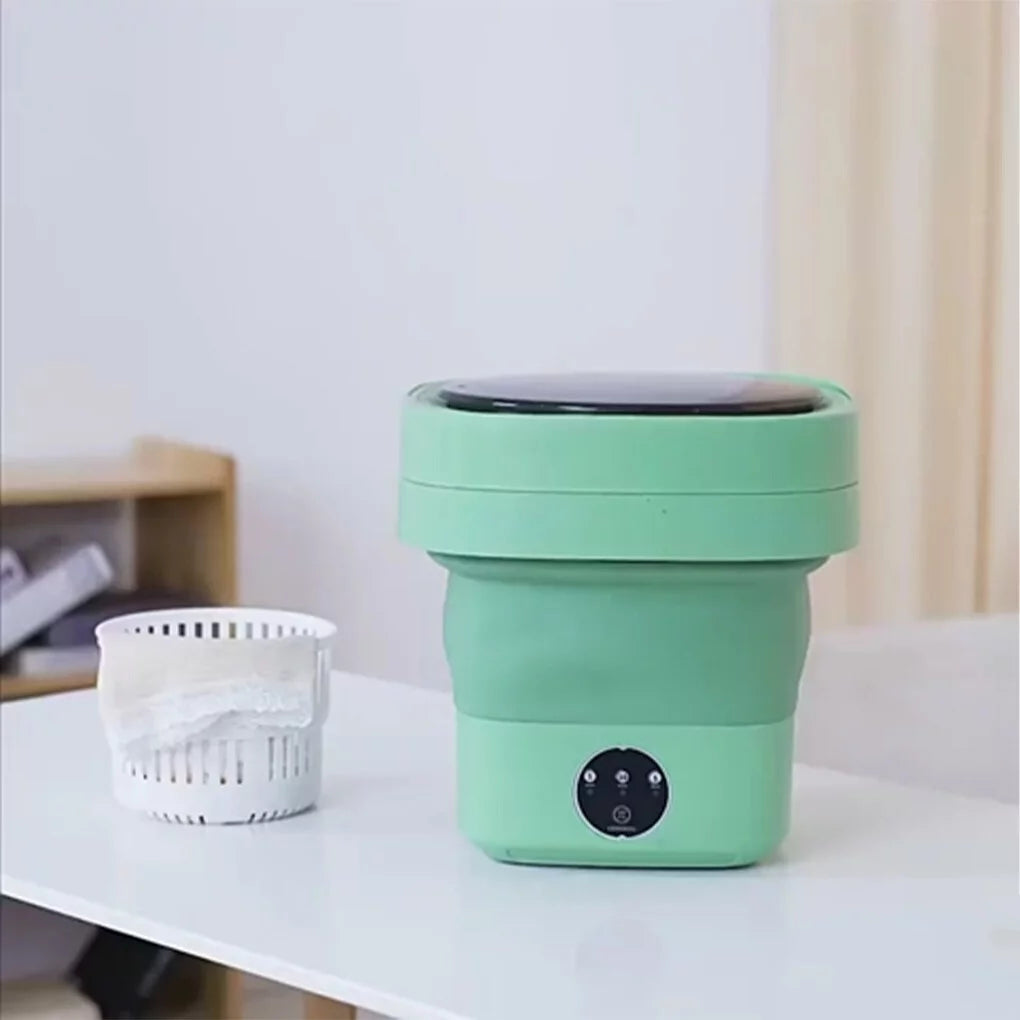 6.5L Portable Foldable Mini Washing Machine with Drain Basket W99741