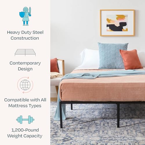Folding Metal Platform Bed Frame Full Size J73588