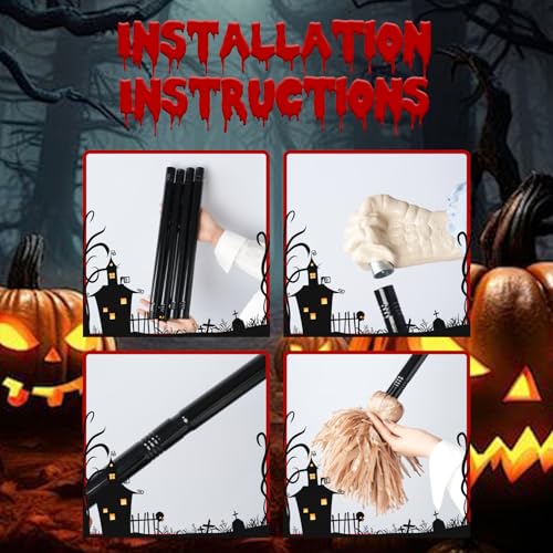 Animated Hovering Witch Halloween Prop with Sound & Touch Sensor X5568
