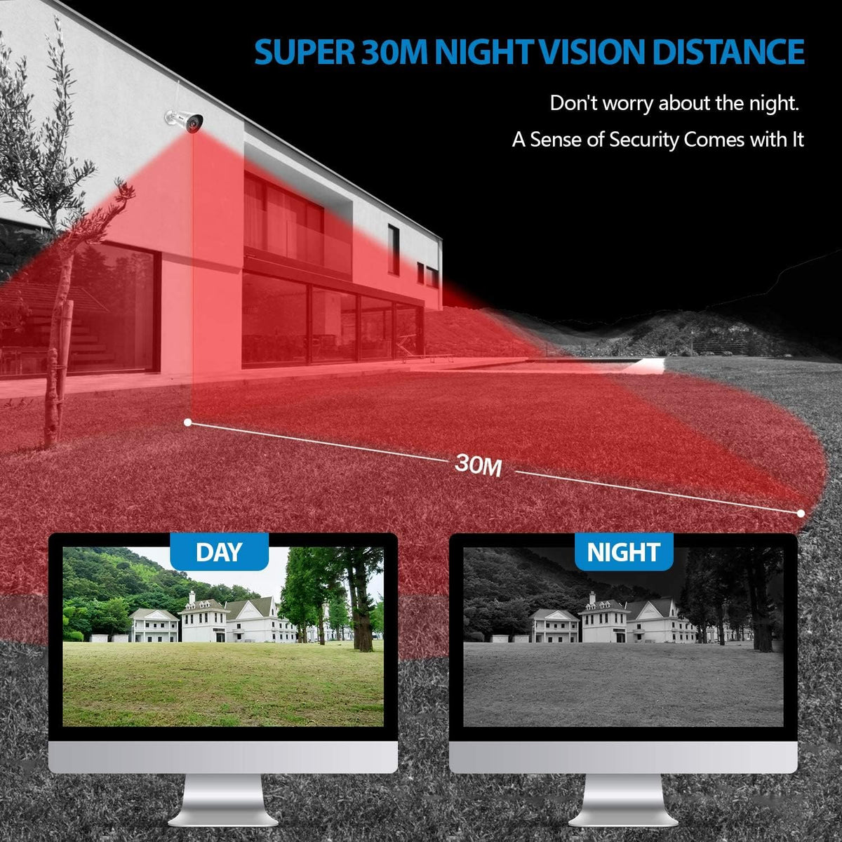 White 1080P Wi-Fi Outdoor Security Camera H8640