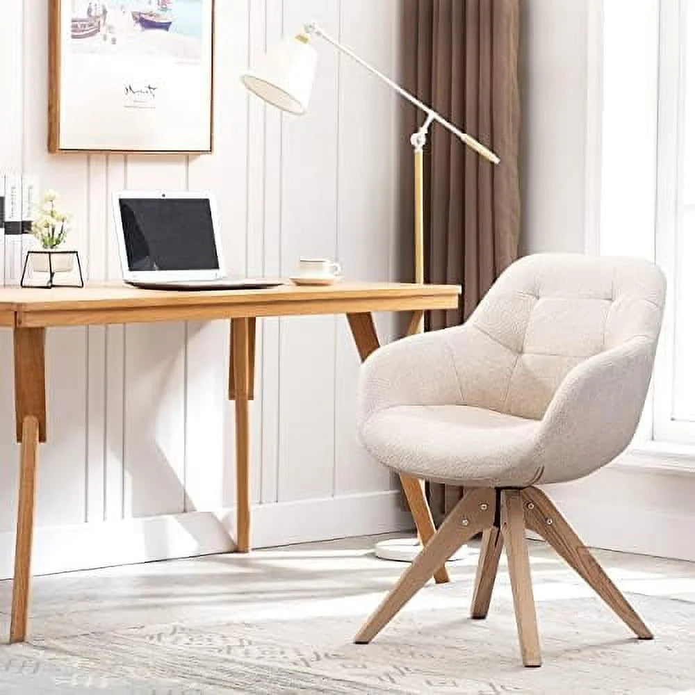 Mid Century Modern Fabric Accent Chair with Oak Wood Legs C6165