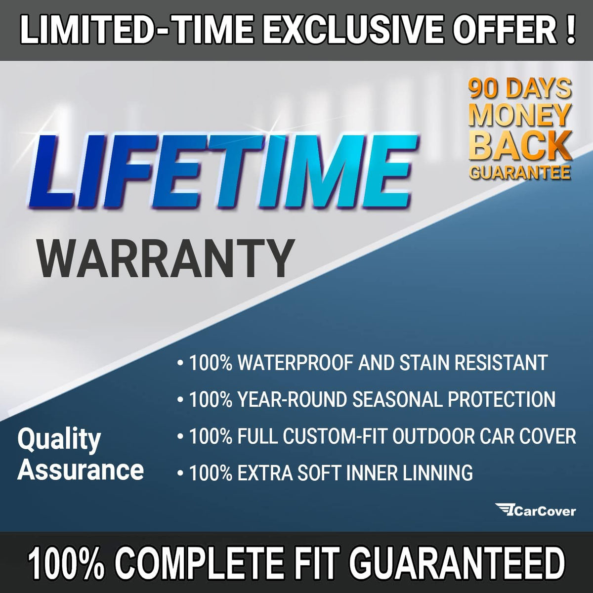 Waterproof Full Car Cover with Straps B57646
