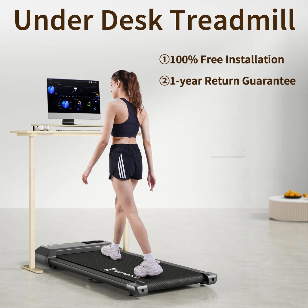 2 in 1 Under Desk Treadmill with Remote Control and LED Display L5149
