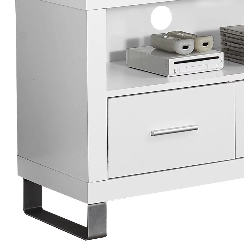 White 2 Pack TV Stand with Storage N370