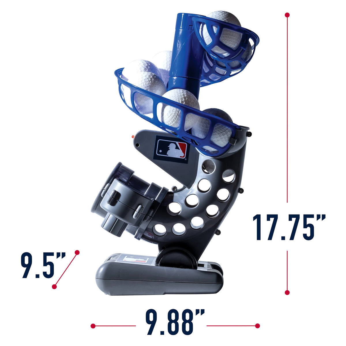 Electronic Baseball Pitching Machine with 6 Plastic Baseballs D43063