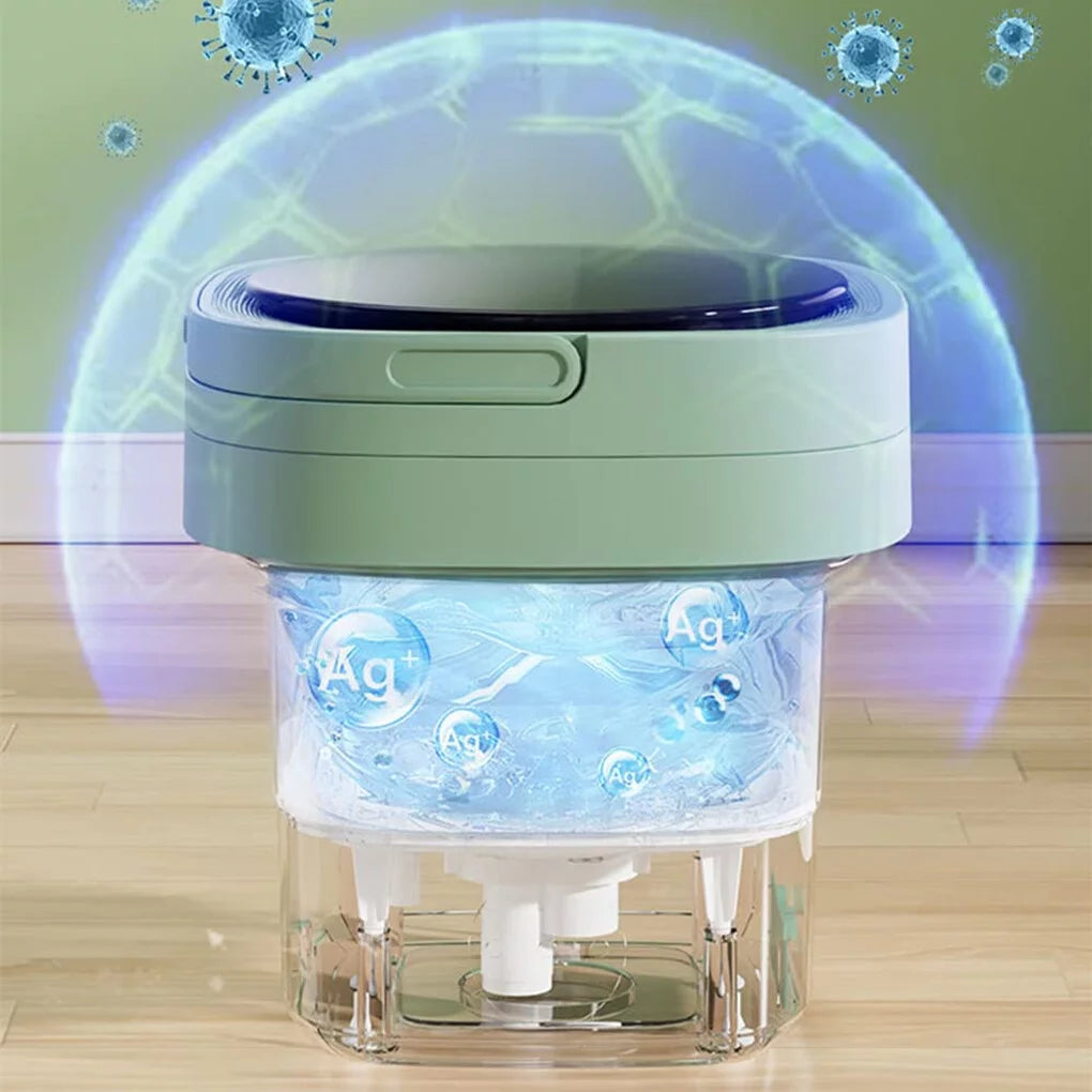 6.5L Portable Foldable Mini Washing Machine with Drain Basket W99741
