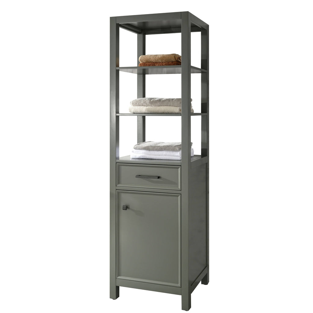 21x22 Pewter Green Linen Cabinet C812