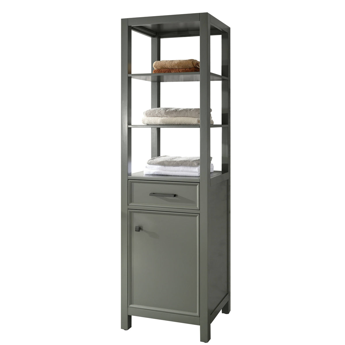21x22 Pewter Green Linen Cabinet C812