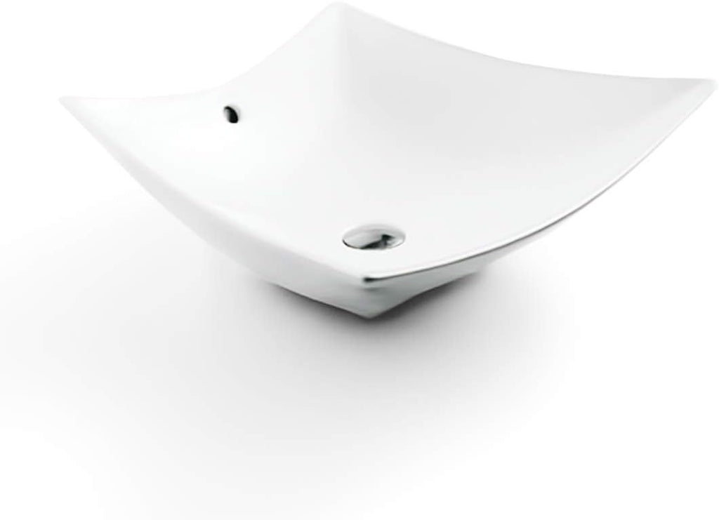 18 Inch Round Ceramic Vessel Sink with Overflow E956