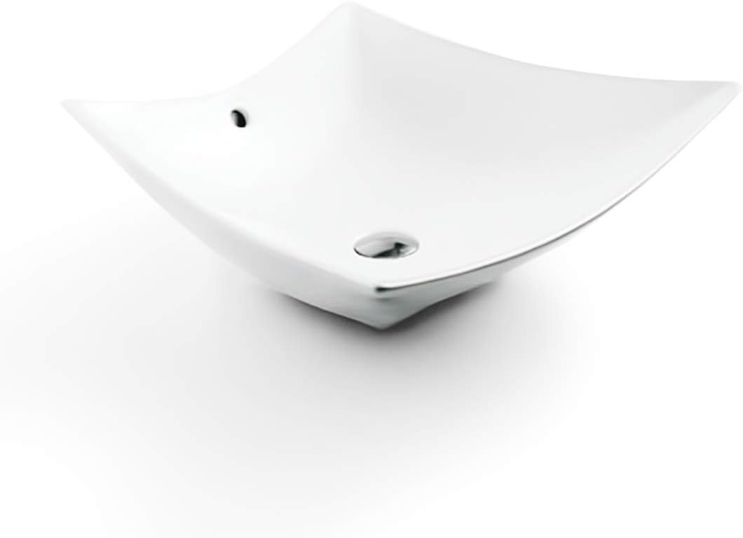 18 Inch Round Ceramic Vessel Sink with Overflow E956