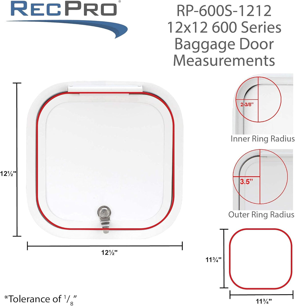 12 x 12 Baggage Door with Rounded Corners Y6772