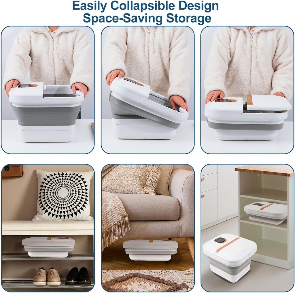 Collapsible Foot Spa Bath with Heat and Massager T45544