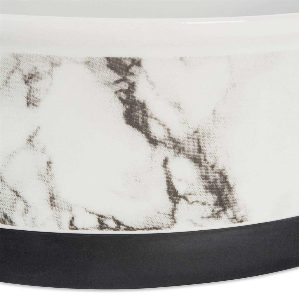 White Marble Pet Bowl Set of 2 E5289