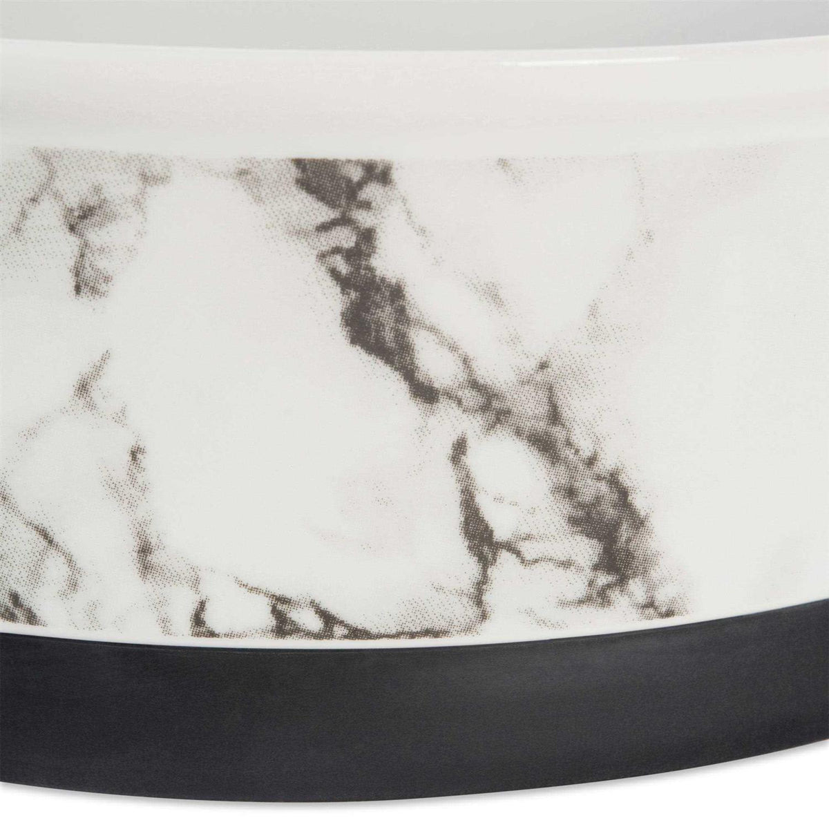 White Marble Pet Bowl Set of 2 E5289