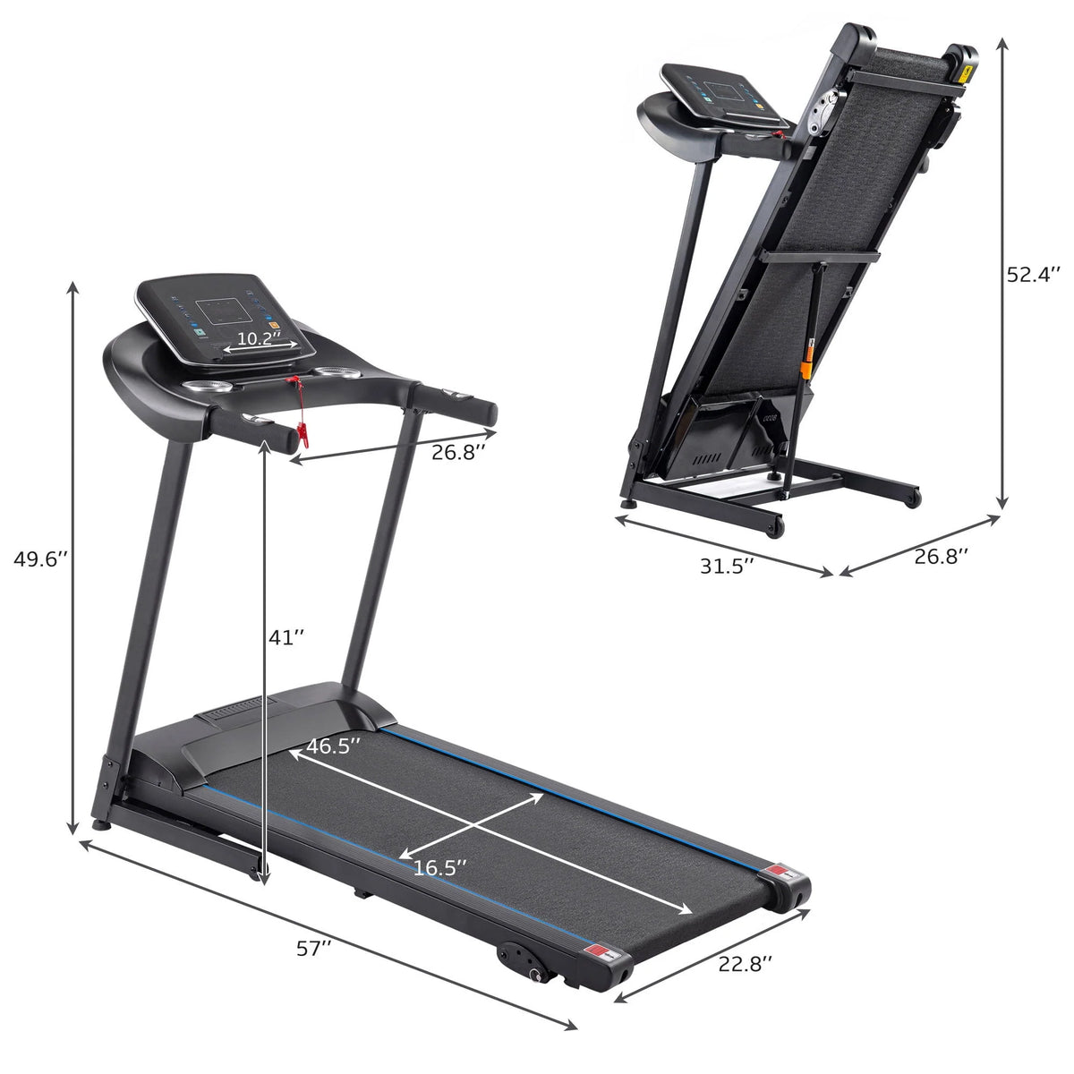 Folding Electric Treadmill with Incline A17444