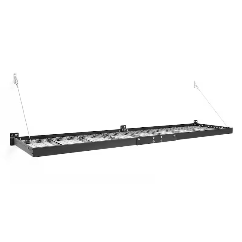 2 ft. x 8 ft. Black Garage Wall Shelving 2-Pack A51071