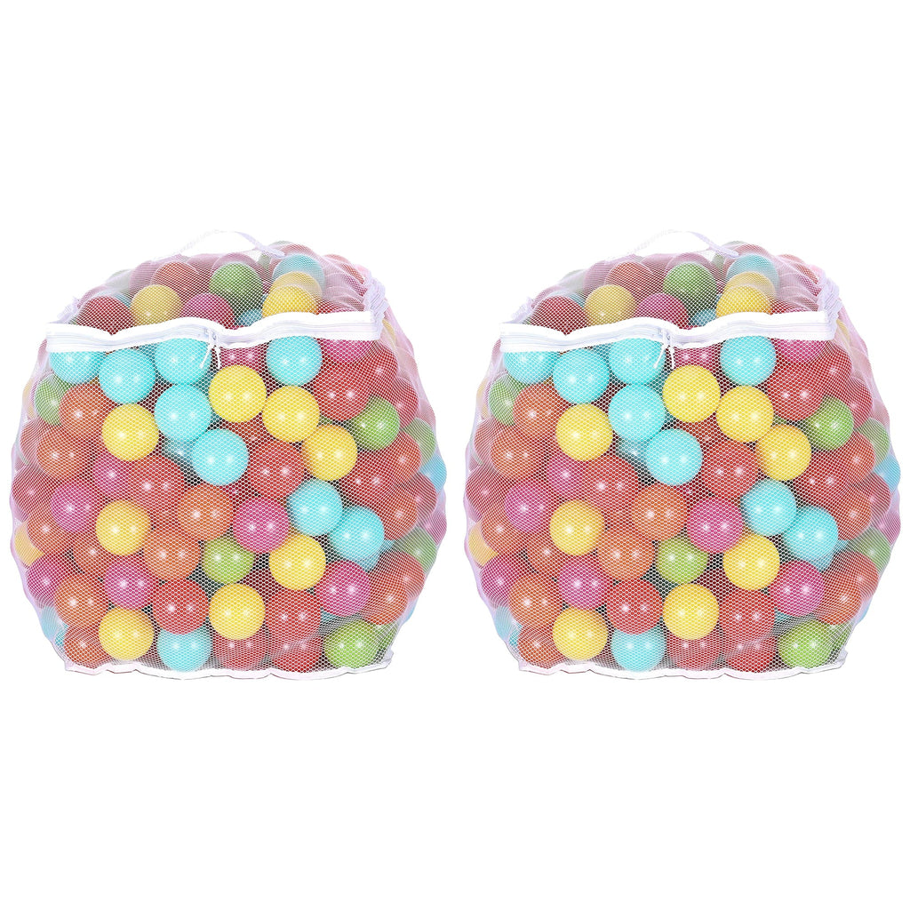 2.3 Inch Play Pit Balls with Bag, Multicolor (2 Pack) O989
