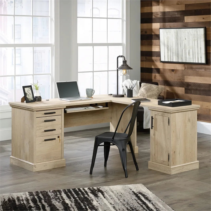 L-Shaped Desk & Large Hutch Q59729