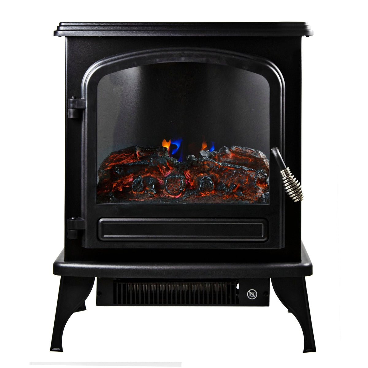 5120 BTU Electric Fireplace Heater with LED Simulated Flame, Black B540