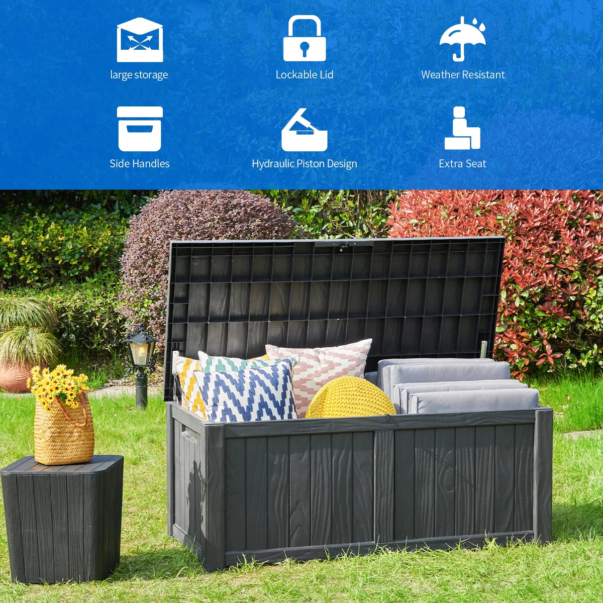120 Gallon Resin Deck Box G3110