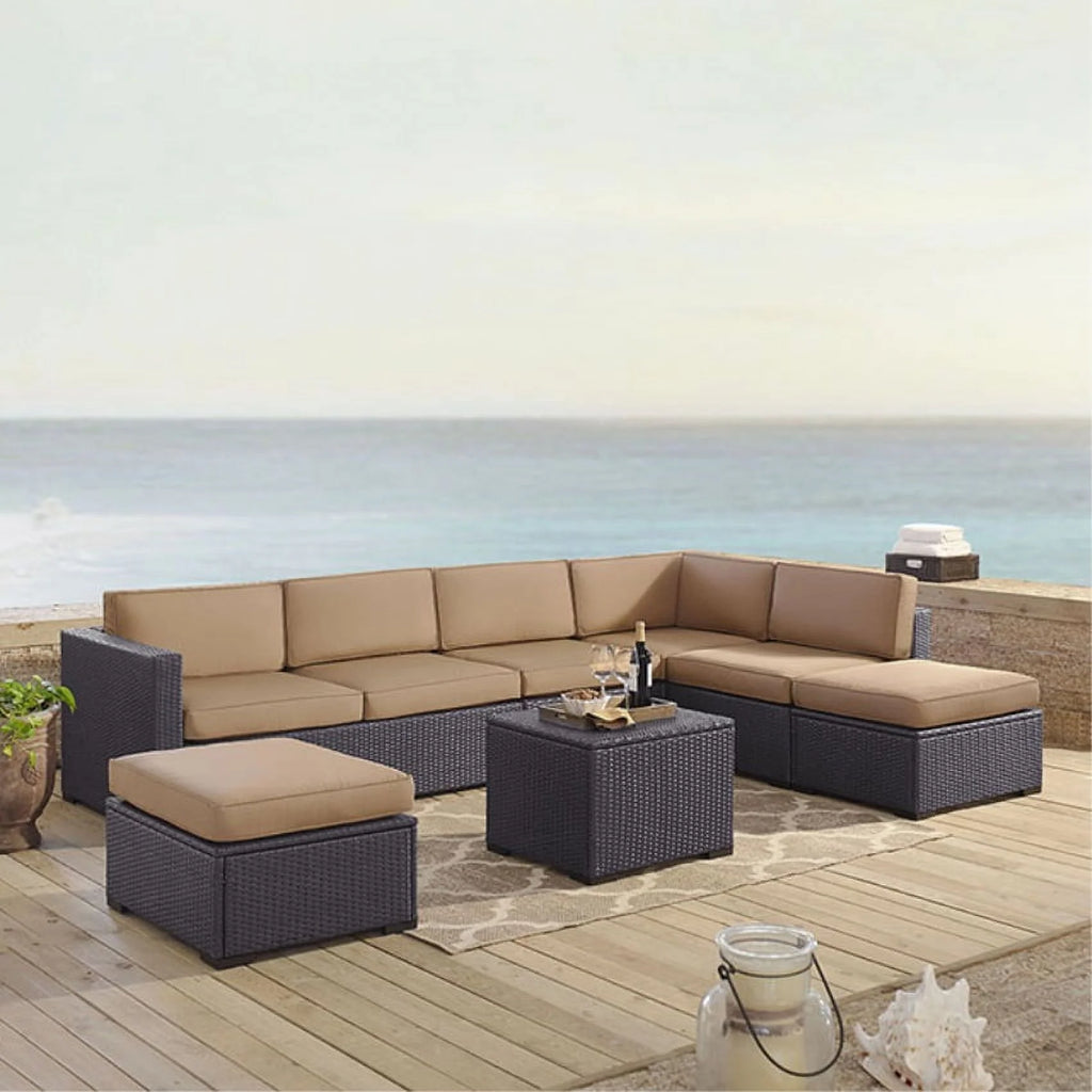 7 Person Outdoor Wicker Seating Set O41837