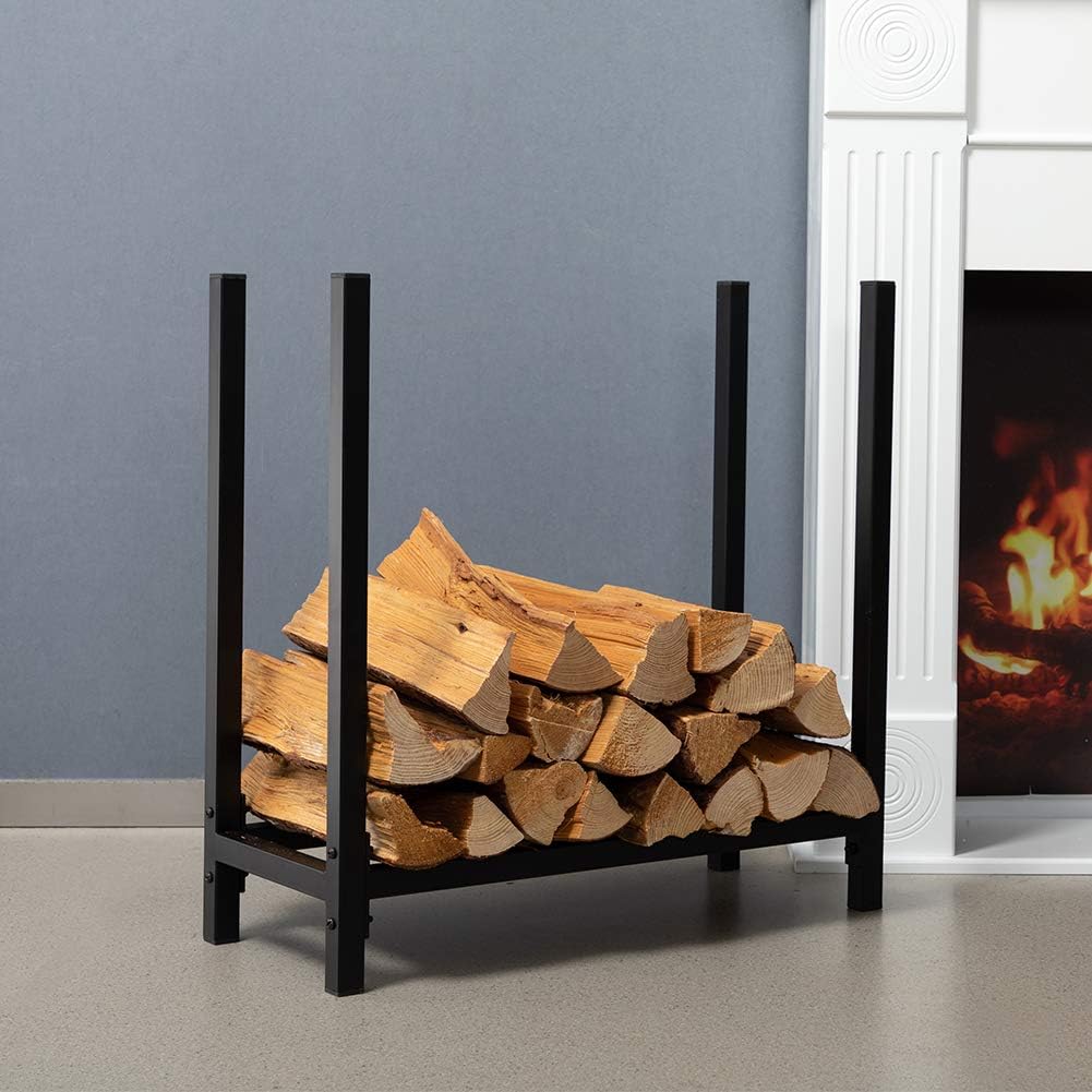Black Steel Firewood Log Rack X3302