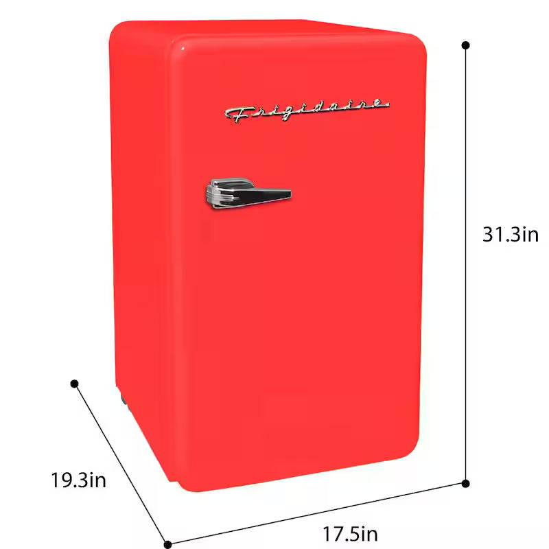 Retro Mini Fridge in Red with Freezer F898