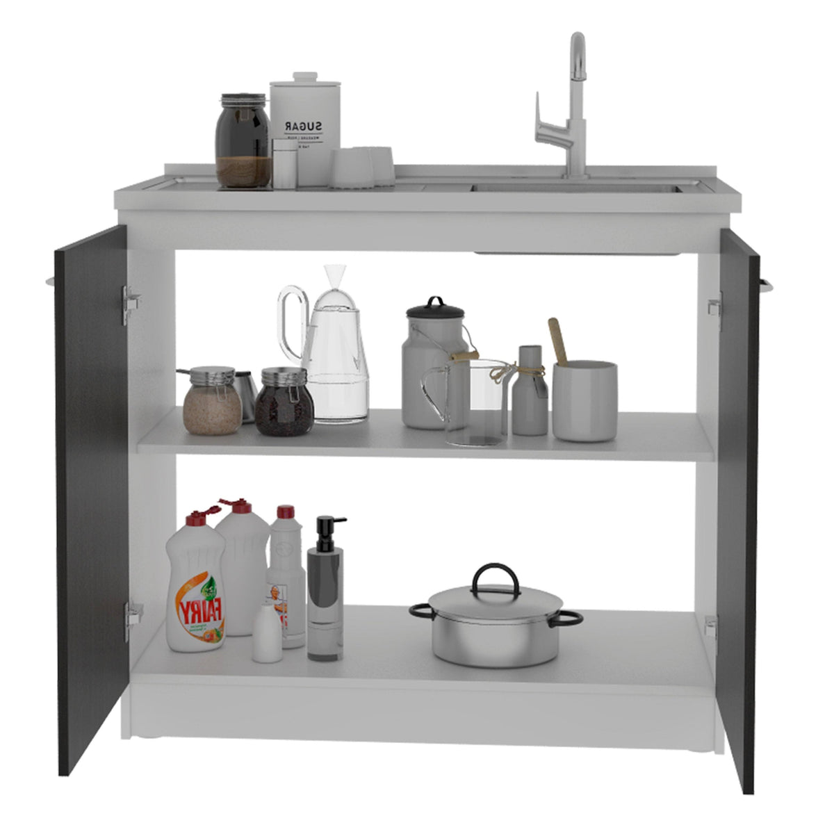 Espresso Utility Sink Cabinet J6751