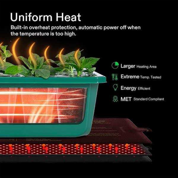 Seedling Heat Mat and Digital Thermostat Combo Set U396