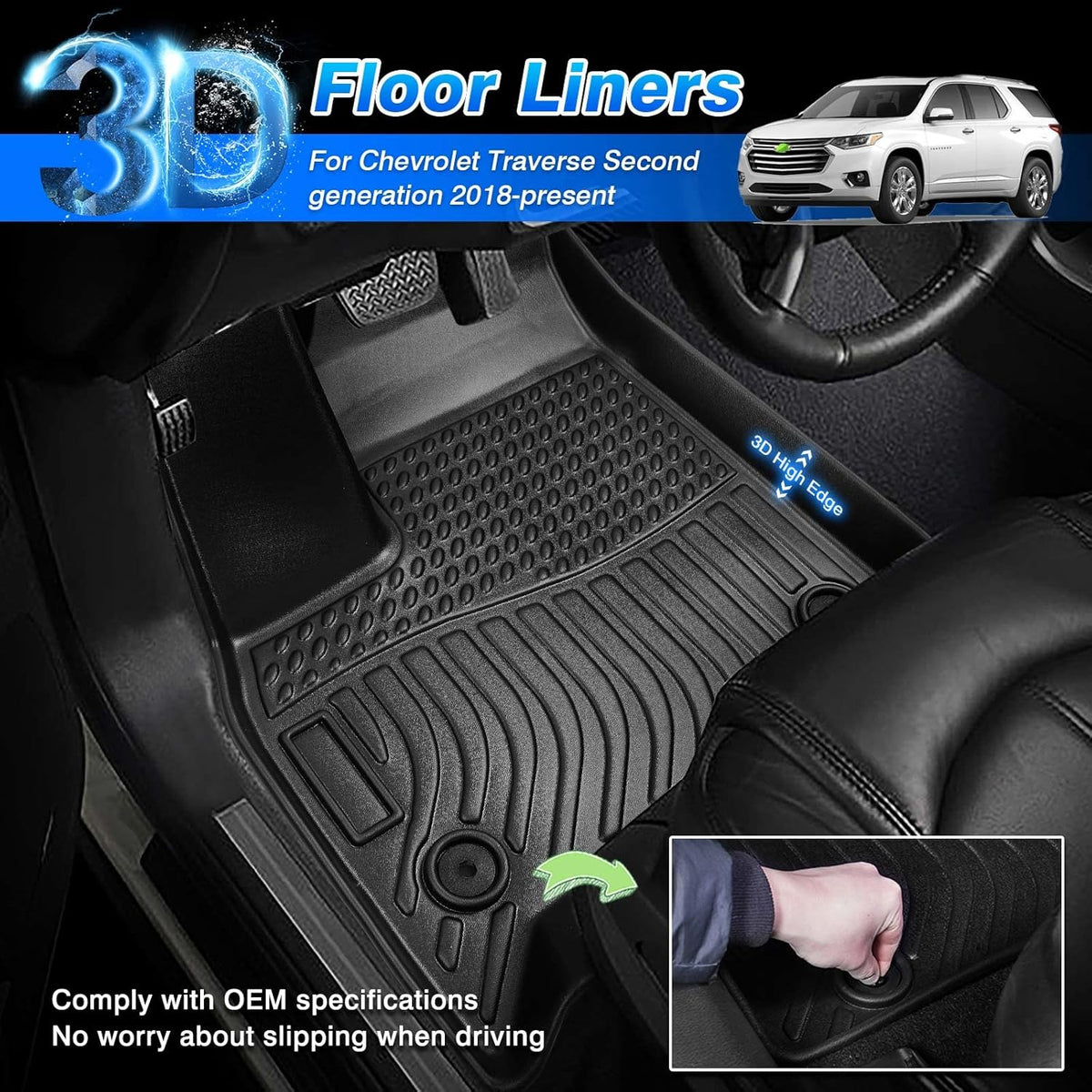 Custom Fit TPO Floor Liners 1st and 2nd Row R8127