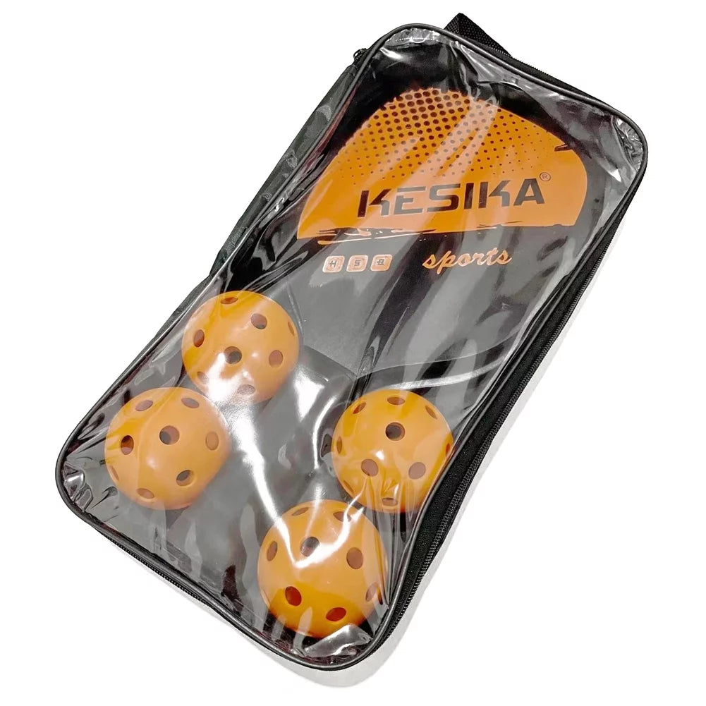 Pickleball Paddle Set 2 Rackets & 4 Balls with Carrying Bag K49573