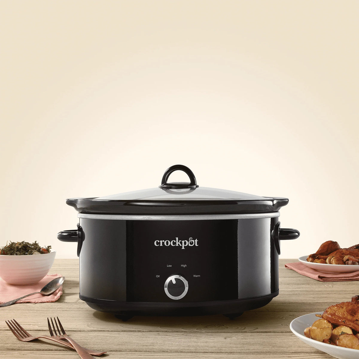 7-Quart Manual Slow Cooker, Black P885424