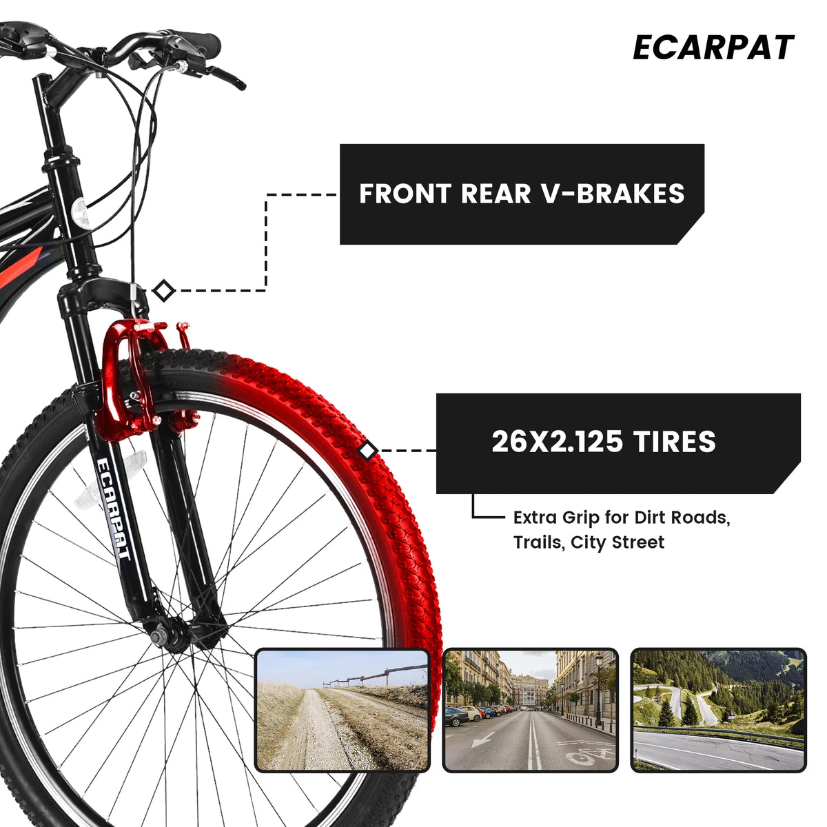 26 Mountain Bike 21 Speeds with Mechanical Disc Brakes P77379