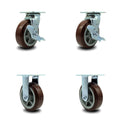 6x22 Heavy Duty Polyurethane Caster Set of 4 N8794