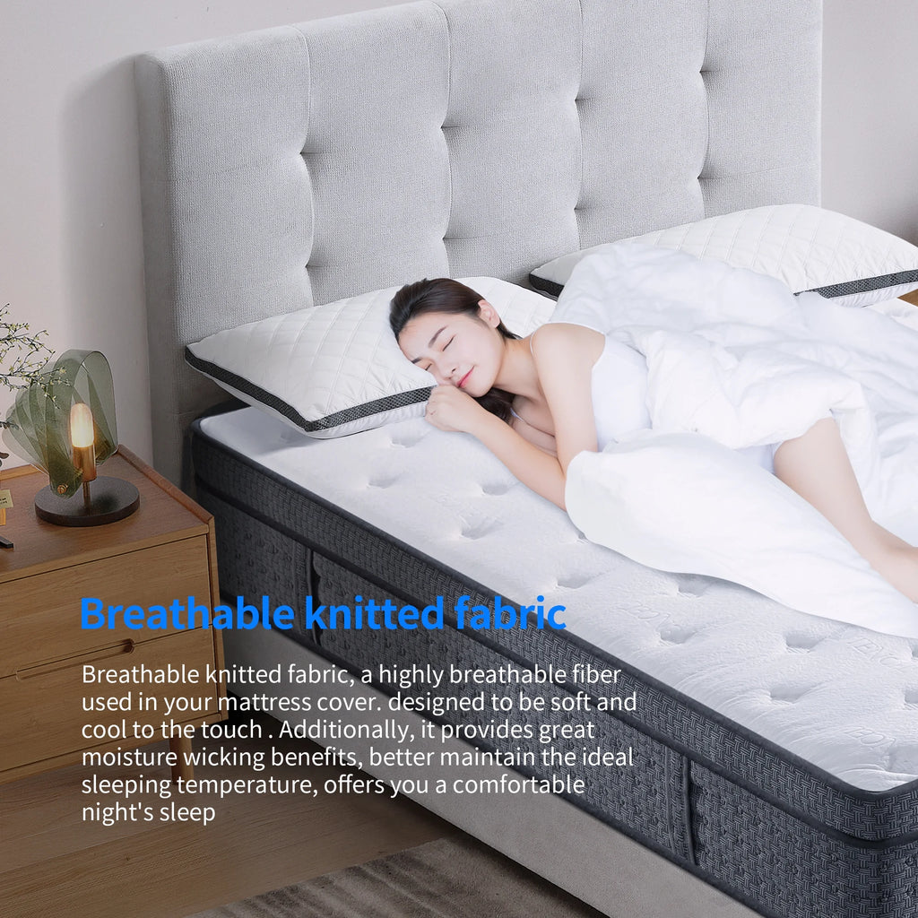 12 inch Full Size Gel Memory Foam Hybrid Mattress W589