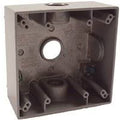 Gray Die Cast Aluminum Two Gang Box E3255