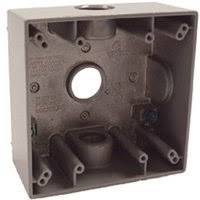 Gray Die Cast Aluminum Two Gang Box E3255