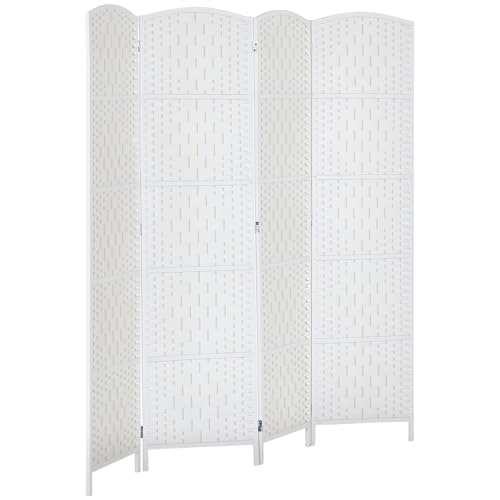3 Panel 6FT Tall Wicker Weave Room Divider R93642