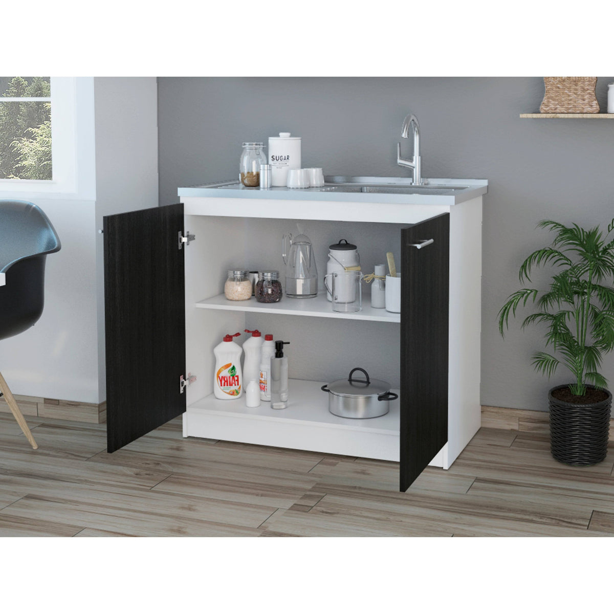 Espresso Utility Sink Cabinet J6751