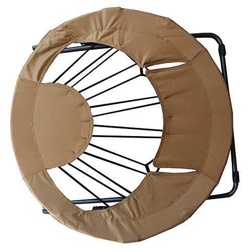Bungee Chair Folding Round Steel Frame Brown U9724
