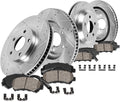 350mm Front + 329.8mm Rear 5 Lug Rotors + Brake Pads + Clips + Sensors I507