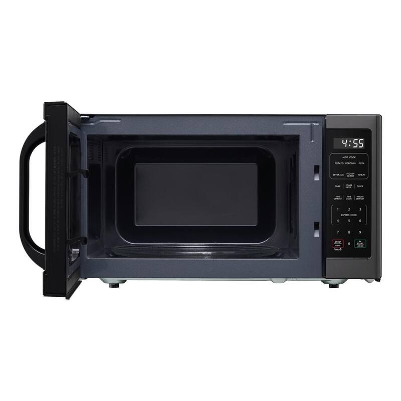 Black Stainless Steel 1,100 Watt Countertop Microwave E70801