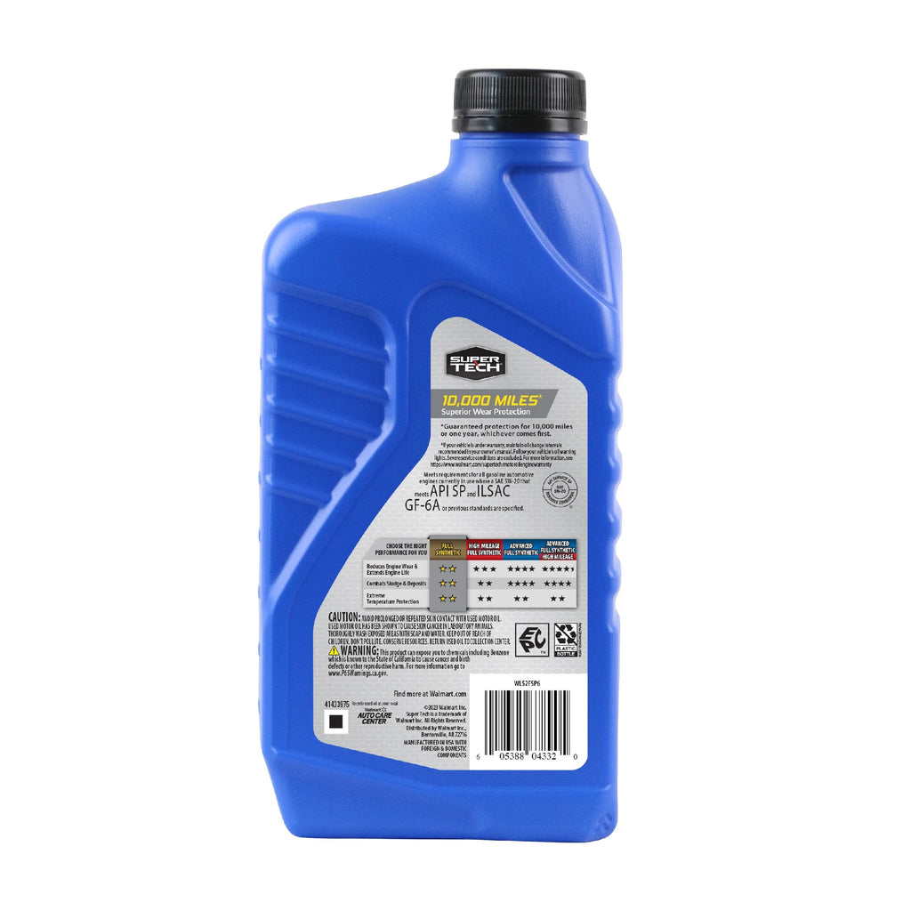 Full Synthetic SAE 5W-20 Motor Oil, 1 Quart B3337