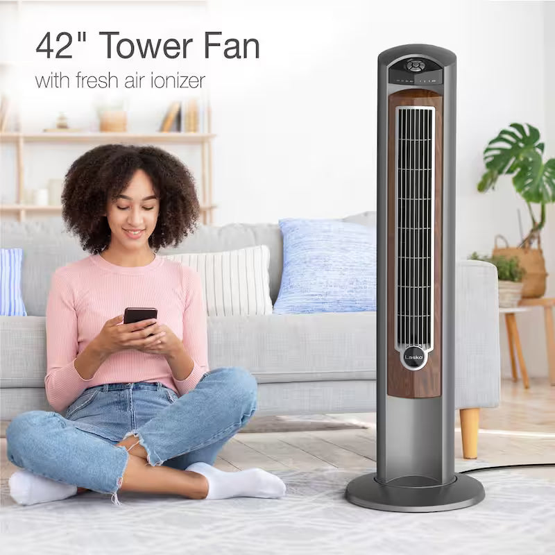 42 in. 3-Speed Oscillating Tower Fan with Remote Control B4044