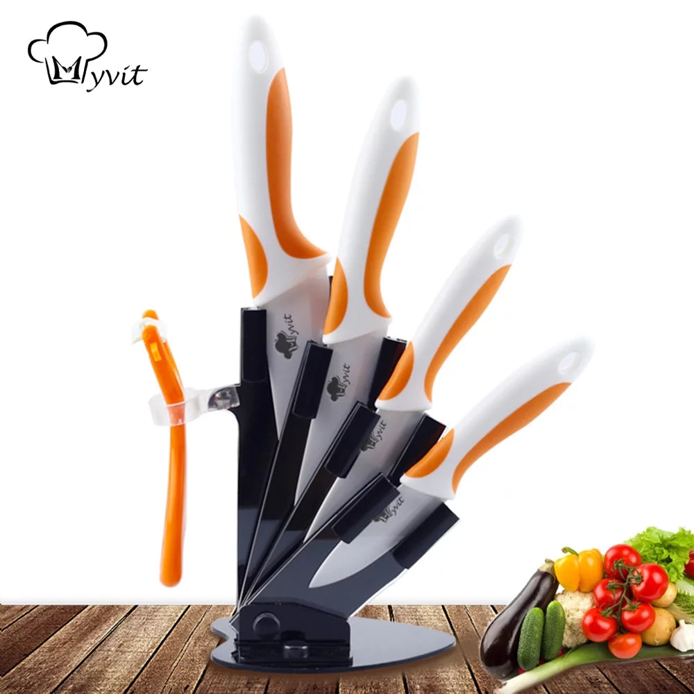 Ceramic Knives Set with Knife Holder G230406
