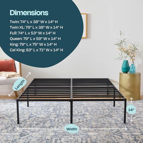 Folding Metal Platform Bed Frame Full Size J73588