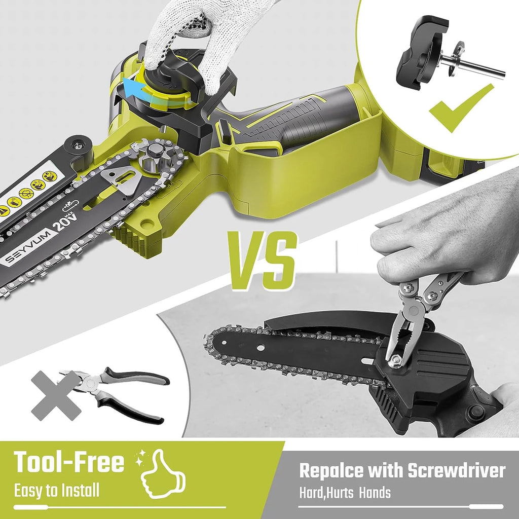 6inch Cordless Mini Chainsaw with 2 Batteries K448