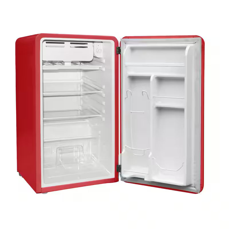Retro Mini Fridge in Red with Freezer F898