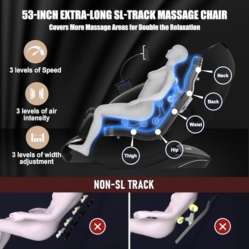 Zero Gravity SL-Track Full Body Massage Chair with 12 Auto Modes I272758